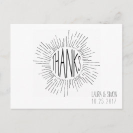 スターバストカスタムウェディングサンキューハガキ ポストカード