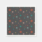スターバストカラフルおもしろいホリデーニューイヤーイブパーティー スタンダードカクテルナプキン (正面)