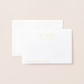 スターバストシンプルスノーフレーク金ゴールド 箔カード (裏面封筒付き)