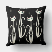 スターバストダイヤモンドキャッツ・オン・ブラック クッション (裏面)