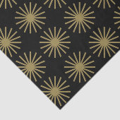 スターバストパターンブラックと金ゴールド 薄葉紙 (詳細)