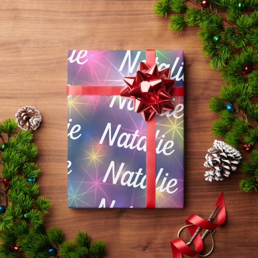 スターバストパーソナライズされたギフト紙 ラッピングペーパー (クリスマスギフト)