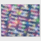 スターバストパーソナライズされたギフト紙 ラッピングペーパー (フラット)