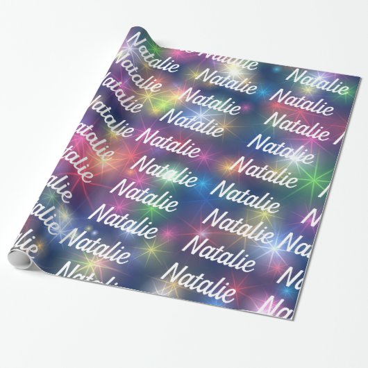 スターバストパーソナライズされたギフト紙 ラッピングペーパー (アンロールド)