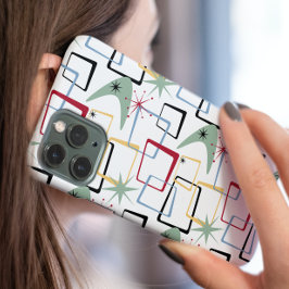 スターバストファンキーブーメランスクウェアズミッドセンチュリー iPhone 15ケース