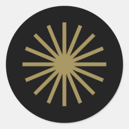 スターバストブラックと金ゴールド ラウンドシール