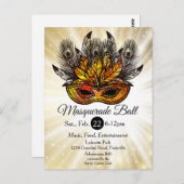 スターバストマスカレードパーティーマスク ポストカード (正面/裏面)