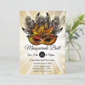 スターバストマスカレードパーティーマスク 招待状 (スタンド正面)