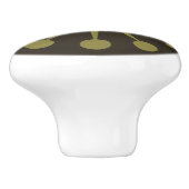 スターバストミッドセンチュリーパターンアースヒューズ セラミックノブ (側面)