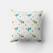 スターバストミッドセンチュリーモダンパターン クッション (裏面)