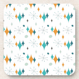 スターバストミッドセンチュリーモダンパターン コースター