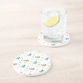 スターバストミッドセンチュリーモダンパターン コースター (側面)