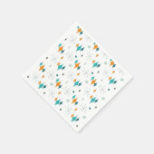 スターバストミッドセンチュリーモダンパターン スタンダードカクテルナプキン (角)