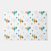 スターバストミッドセンチュリーモダンパターン ドアマット (正面)