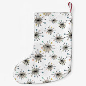 スターバストミッド・センチュリーモダン・ホリデー スモールクリスマスストッキング (裏面)