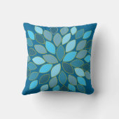 スターバストモダン花柄デザイン枕 クッション (裏面)