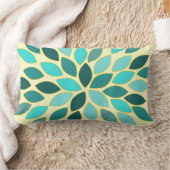 スターバストモダン花柄デザイン枕 ランバークッション (ブランケット)