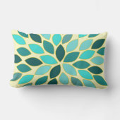 スターバストモダン花柄デザイン枕 ランバークッション (正面)