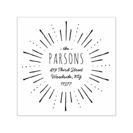 スターバストモノグラムアドレススタンプ セルフインキングスタンプ