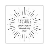 スターバストモノグラムアドレススタンプ ラバースタンプ (インプリント)