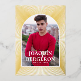 スターバスト目盛り箔招待状 箔招待状