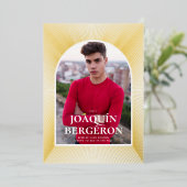 スターバスト目盛り箔招待状 箔招待状 (立ち正面)