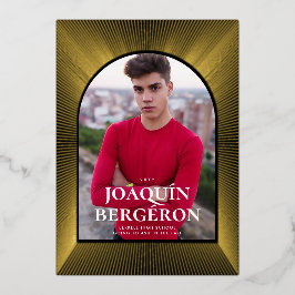 スターバスト目盛り箔招待状 箔招待状