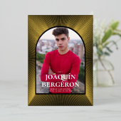 スターバスト目盛り箔招待状 箔招待状 (立ち正面)