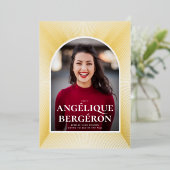 スターバスト目盛り箔招待状 箔招待状 (立ち正面)