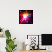 スターバスト背景 ポスター (ホームオフィス)