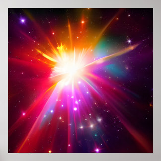 スターバスト背景 ポスター
