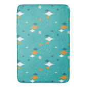 スターバスト表の中モダン半ティール（緑がかった色）パターン バスマット (正面縦)