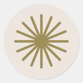 スターバスト金ゴールド&リネンホワイト ラウンドシール