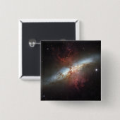 スターバスト銀河系、メシエ82 缶バッジ (正面&裏面)