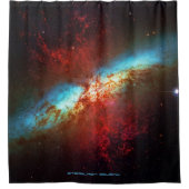 スターバスト銀河系 – 星との対決 シャワーカーテン (正面)