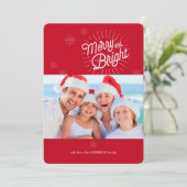 スターバスト1フォトレッドホリデーカード シーズンカード (スタンド正面)