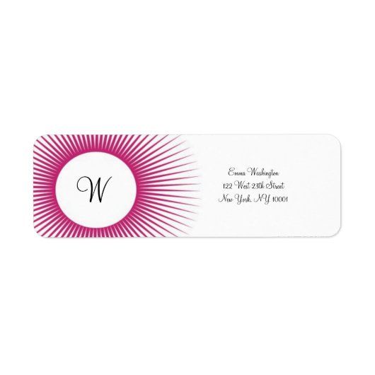 スターバスト:差出人住所ラベル ラベル (正面)