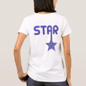 スターバックプリントTシャツ傾向抽象芸術ラベンダー Tシャツ (裏面)