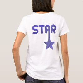 スターバックプリントTシャツ傾向抽象芸術ラベンダー Tシャツ