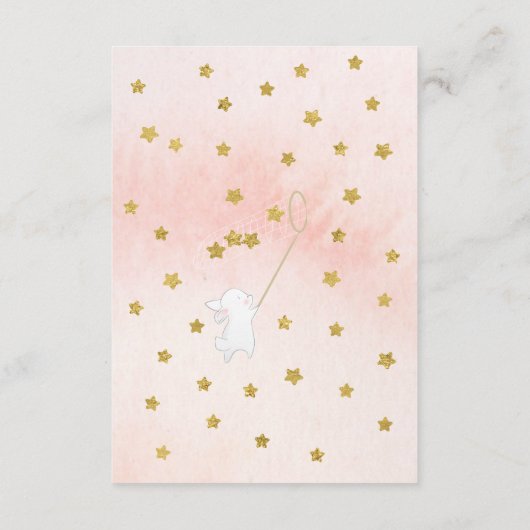 スターバニー象の本をベビーカードに取る エンクロージャーカード (裏面)