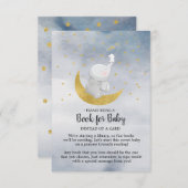 スターバニー象の本をベビーカードに取る エンクロージャーカード (正面/裏面)