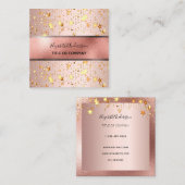 スターバラ金ゴールドエレガントビジモダンネス スクエア名刺 (正面/裏面)