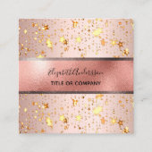 スターバラ金ゴールドエレガントビジモダンネス スクエア名刺 (正面)