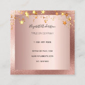 スターバラ金ゴールドエレガントビジモダンネス スクエア名刺 (裏面)