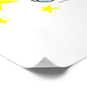 スターバーストで興奮した星空 ポスター (角)