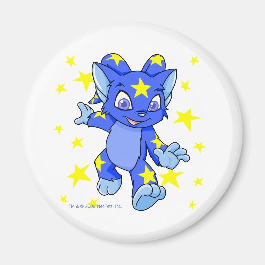 スターバーストで興奮した星空 マグネット (正面)