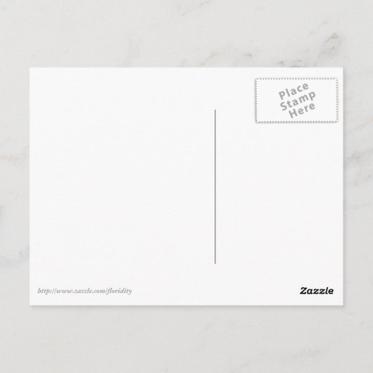 スターバーストとピンホイール、フューシャピンク & マルーン ポストカード (裏面)