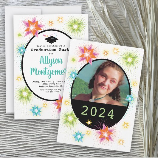 スターバースト卒業パーティー招待状 招待状