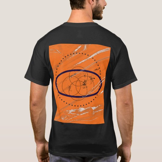 スターバースト幾何学アート Tシャツ (裏面)