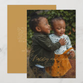 スターバースト新年フォトカード 招待状 (正面/裏面)